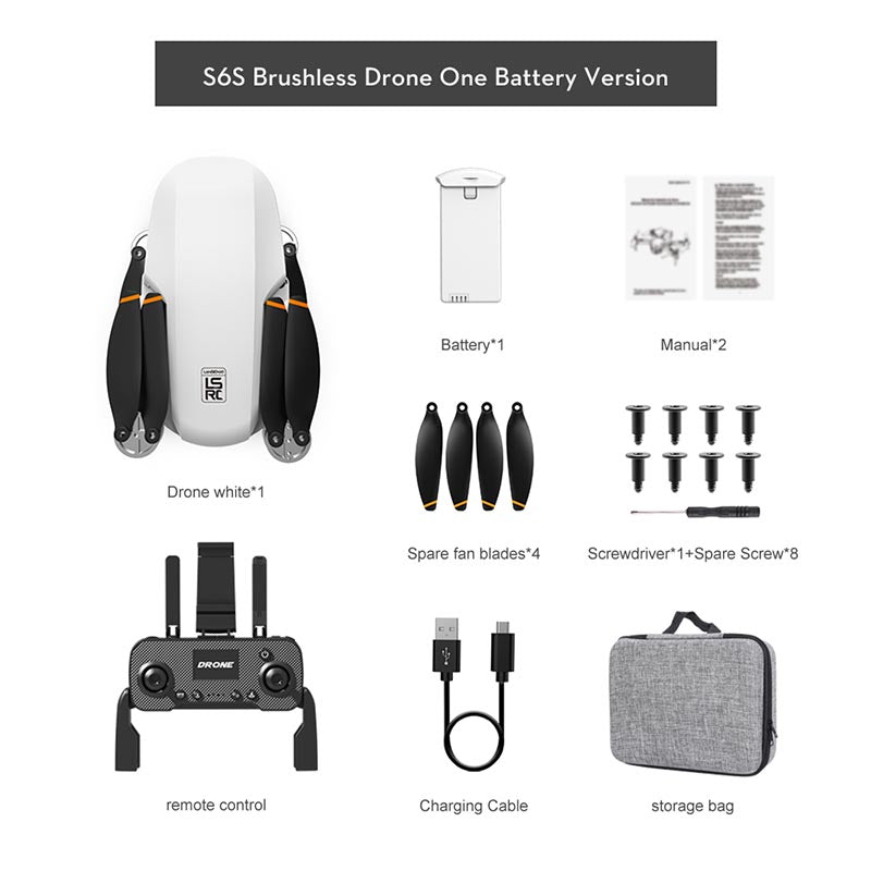 Brushless Motor Drone with Camera-4K FPV Foldable Drone with Carrying  Case,40 mins of Battery Life,Two 1600MAH,120° Adjustable Lens,One Key Take