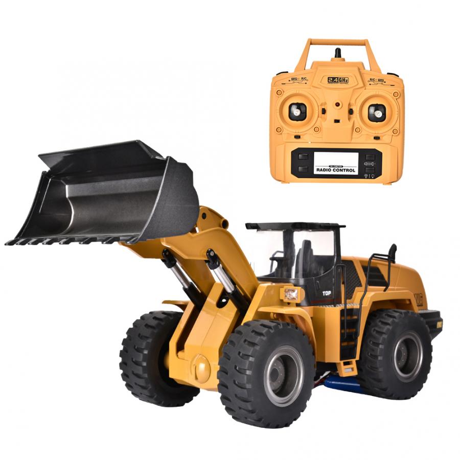 Huina 1583 Alloy Bulldozer Excavator 2.4G 10CH 1:14 Engineering Construction RC Car Toy