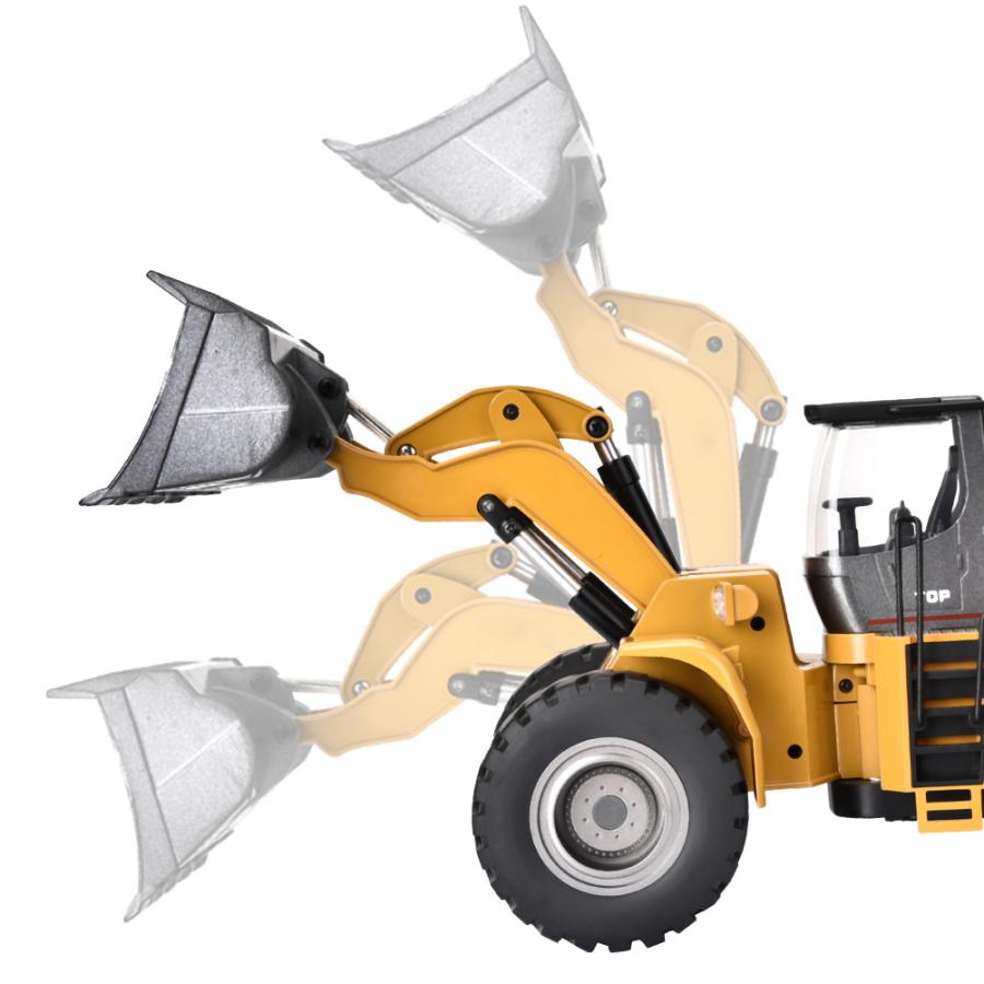 Huina 1583 Alloy Bulldozer Excavator 2.4G 10CH 1:14 Engineering Construction RC Car Toy