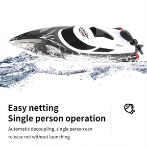 RC Boat HJ809 High Speed RC Fishing Trawler Boat 40 KM/H 2.4GHz Capsizing Reset Anti jamming Protection