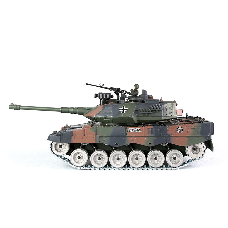 RC Tank German Leopard 2 ZY 822 PRO 1:18 RC Car Metal Track Metal Road Wheels Electric Battle RC Tank Toy