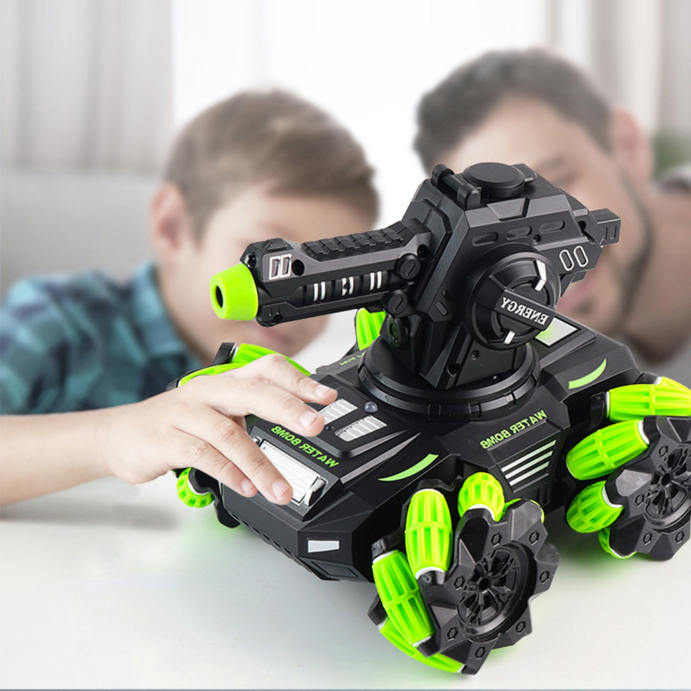 Water Bomb RC Car Interactive Mech Tank Sideslip Drift 360° Rotation Stunt Car Toy