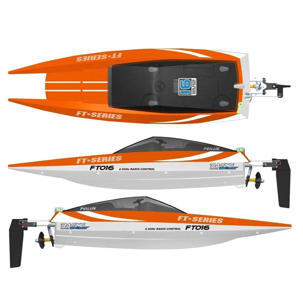 RC Boat FT016 2.4G 4CH 540Carbon Brush Motor High Speed Speedboat Wate