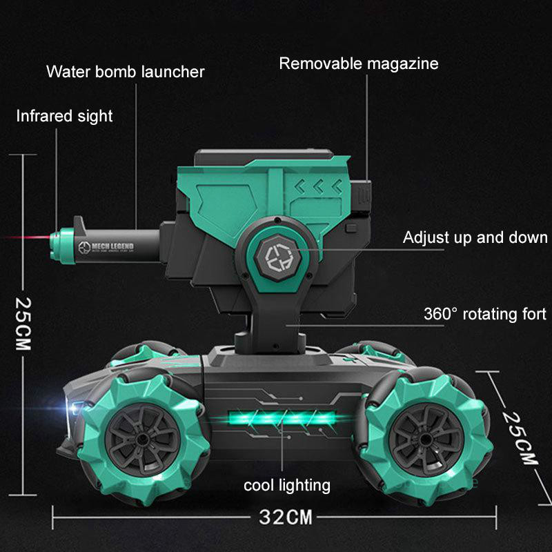 RC Tank Infrared Multiplayer battle Can Launch Water Bomb Armored Tank Toy Car