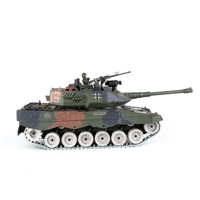 RC Tank German Leopard 2 ZY 822 PRO 1:18 RC Car Metal Track Metal Road Wheels Electric Battle RC Tank Toy
