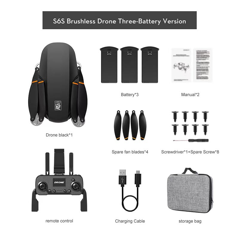 MINI Drone LSRC-S6S 4K Camera Brushless Foldable Quadcopter