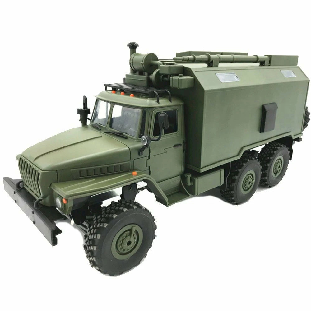 Rc Car Military Truck WPL B36 Ural 1/16 6WD Rock Crawler Command Communication Vehicle