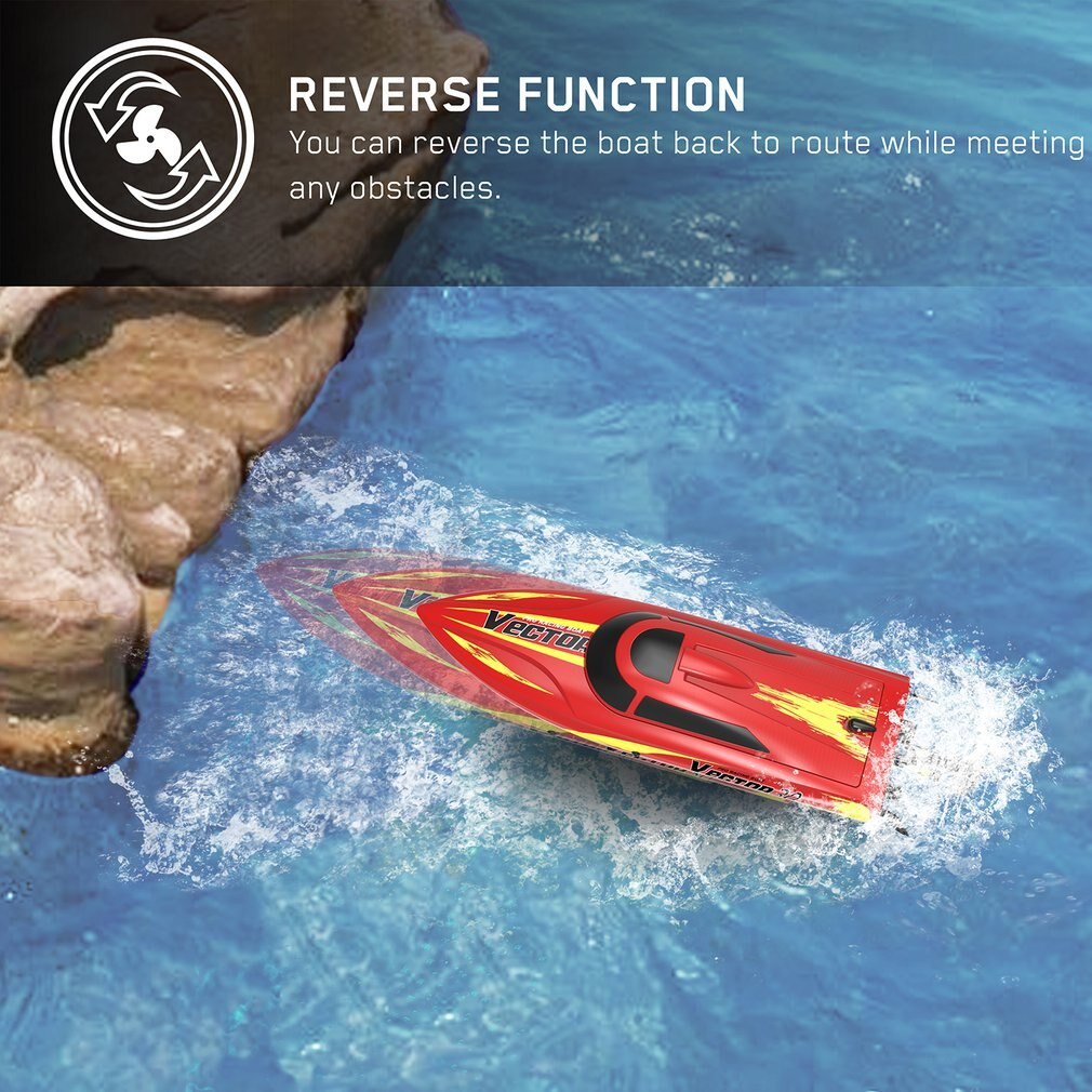 RC Boat High Speed Waterproof High Power Motor Capsize Reset RC Speedboat Toy