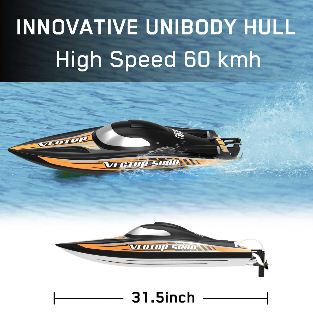Volantex 798-4 Vetor SR80 RC Boat High Speed 70KM/H SpeedBoat Auto Roll Back Function RTR/ARTR Boat