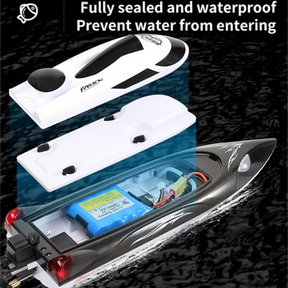 RC Boat HJ809 High Speed RC Fishing Trawler Boat 40 KM/H 2.4GHz Capsizing Reset Anti jamming Protection