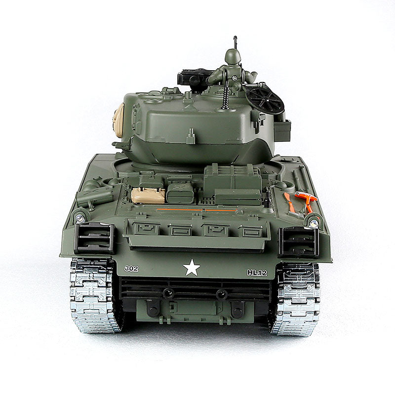 RC Tank American M4A3 ZY 828 PRO  1:18 RC Car Metal Track Metal Road Wheels Electric Charging Battle RC Car Toy