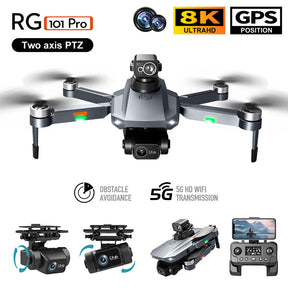 RC Drone RG101 PRO 2-Axis Gimbal Obstacle Avoidance 8K Brushless Quadcopter