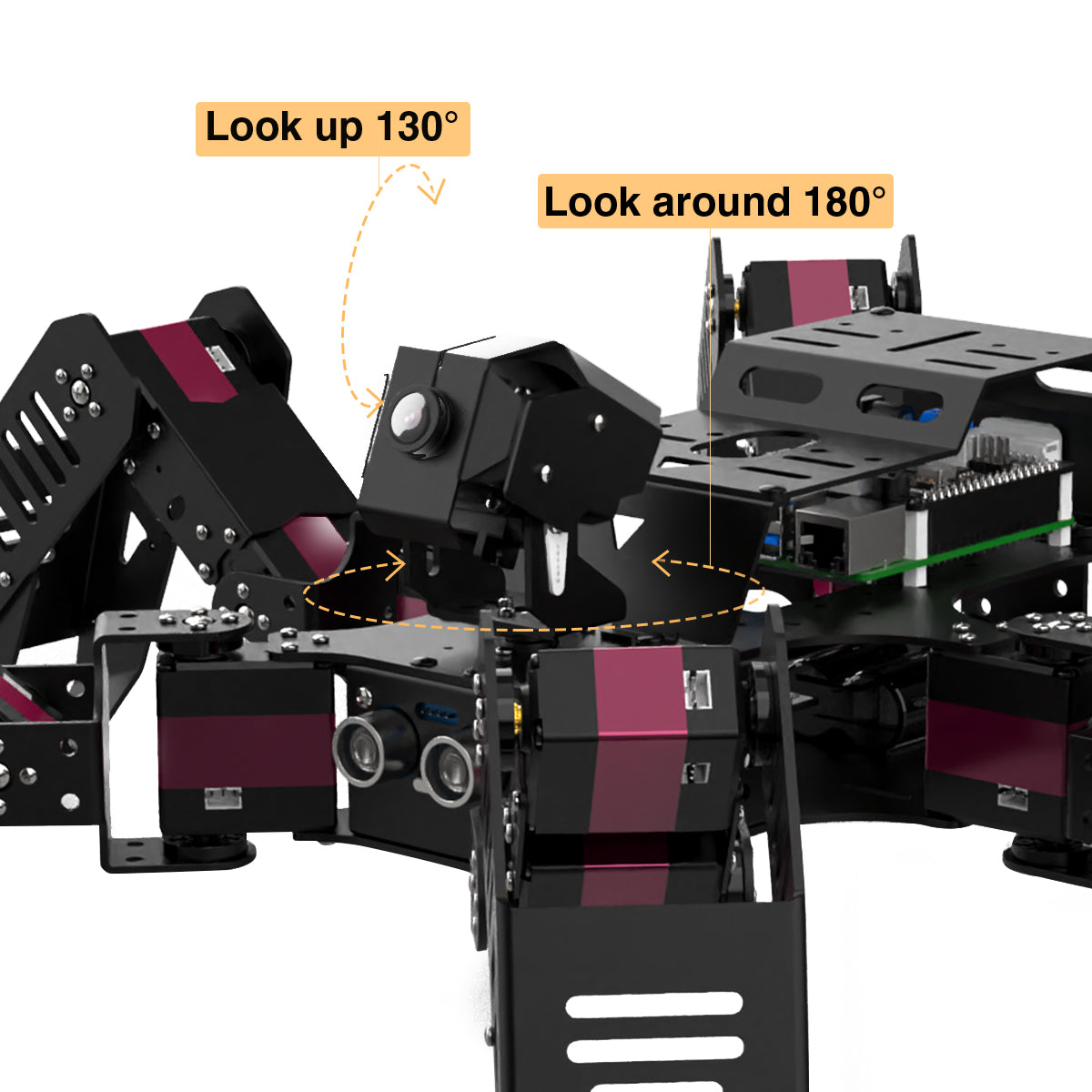 Hiwonder STEM Education Python Programming AI Intelligent Visual Hexapod Robot Powered by Raspberry Pi  4B 4GB