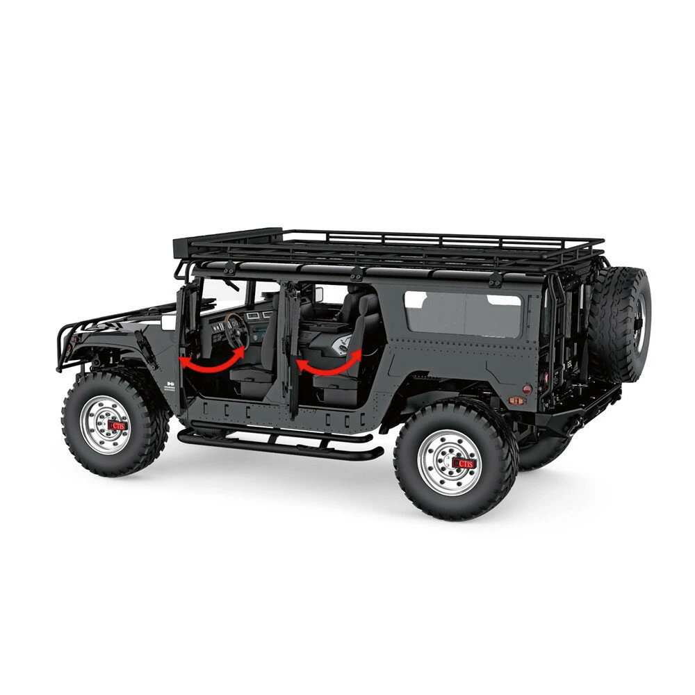 RC Car HG P415 1/10 16CH Hummer Metal Chassis Vehicles Model Military Truck Toys Gifts