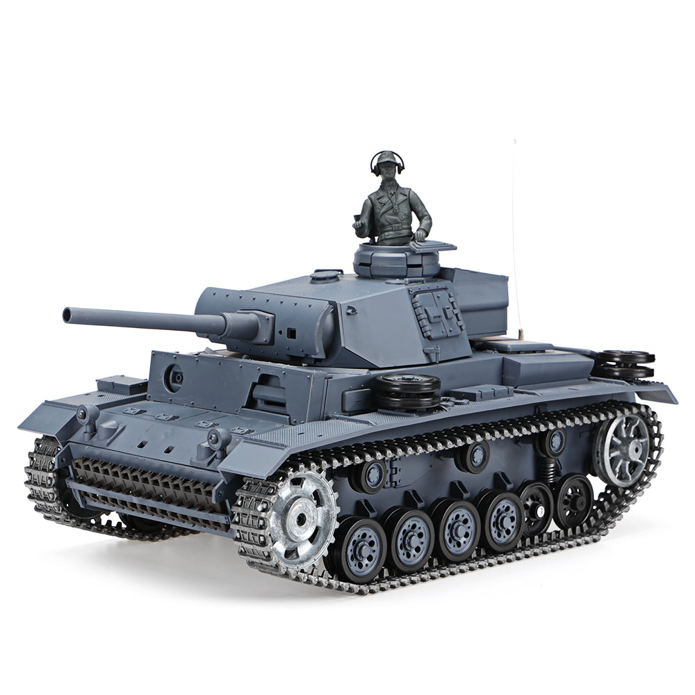 Heng Long 3848 Germany Panzer III RC Tank 1/16 Upgrade Metal RC Tank toys