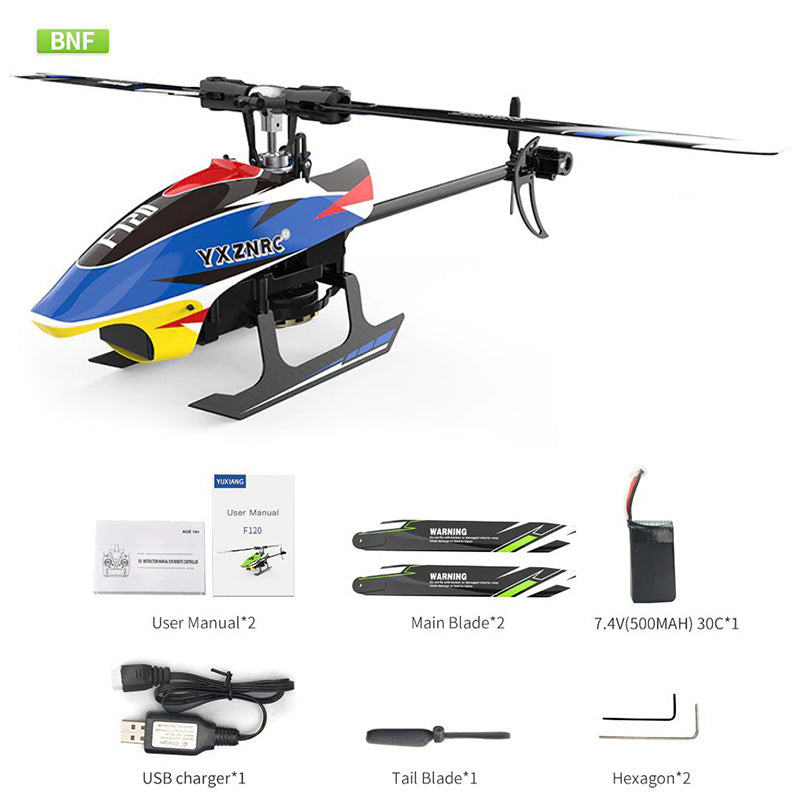 RC Helicopter YUXIANG F120 6CH Brushless Direct Drive Flybarless Helicopter