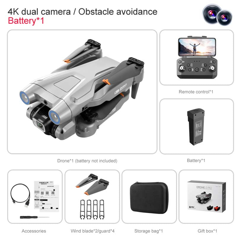 RC Drone i3 Pro 4k Obstacle Avoidance Quadcopter