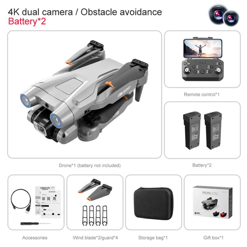 RC Drone i3 Pro 4k Obstacle Avoidance Quadcopter