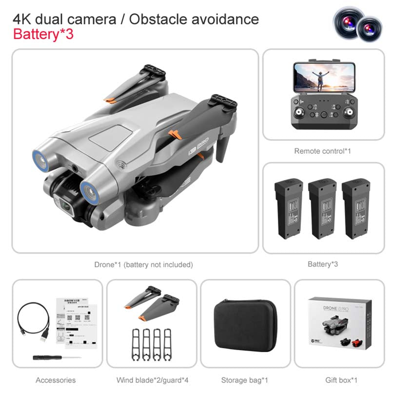 RC Drone i3 Pro 4k Obstacle Avoidance Quadcopter