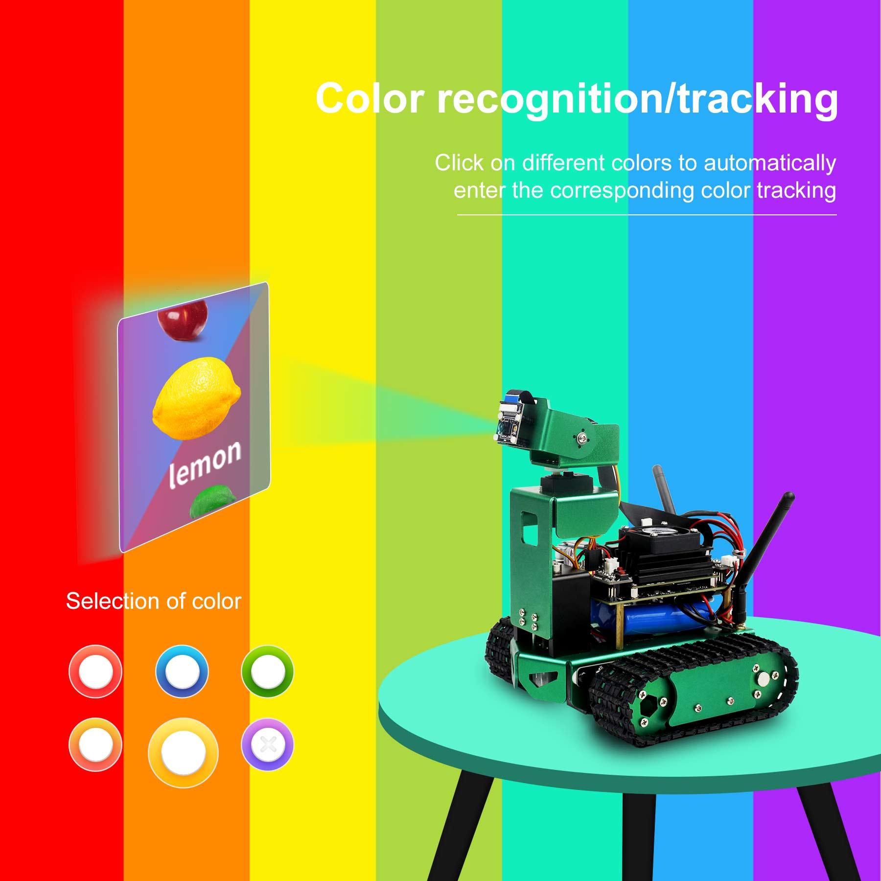Yahboom Jetbot AI Robot STEM Python Programming with HD Camera Compatible with JETSON NANO 4GB(A02/B01/SUB)
