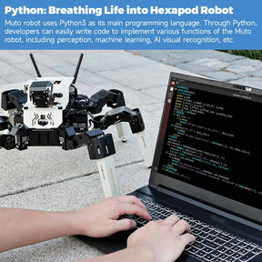 Yahboom 18DOF Muto S2 Hexapod Robot STEM Education Python Programming Robot with Raspberry Pi and NVIDIA Jetson NANO