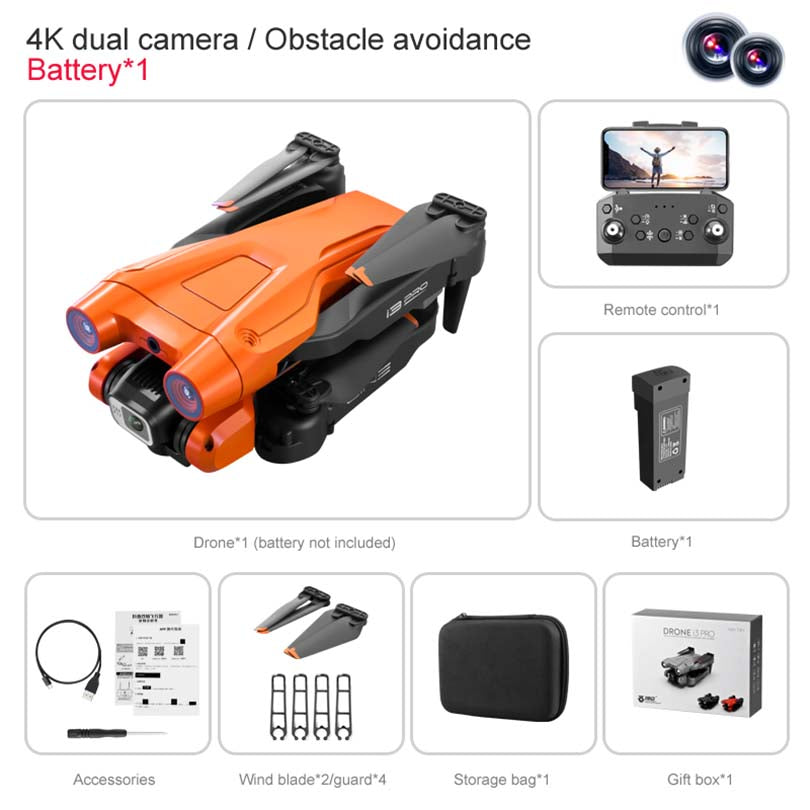 RC Drone i3 Pro 4k Obstacle Avoidance Quadcopter