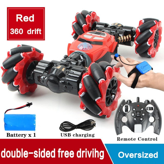 RC car 4WD RC stunt car gesture induction twisting off-road vehicle light music drift car