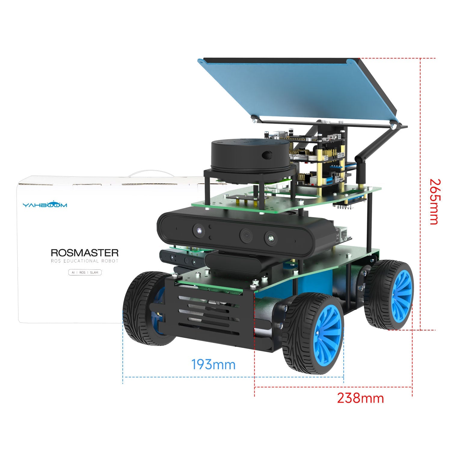 ROSMASTER X1 ROS STEM Education Python Programming Robot for Jetson NANO 4GB/TX2 NX/RaspberryPi 4B