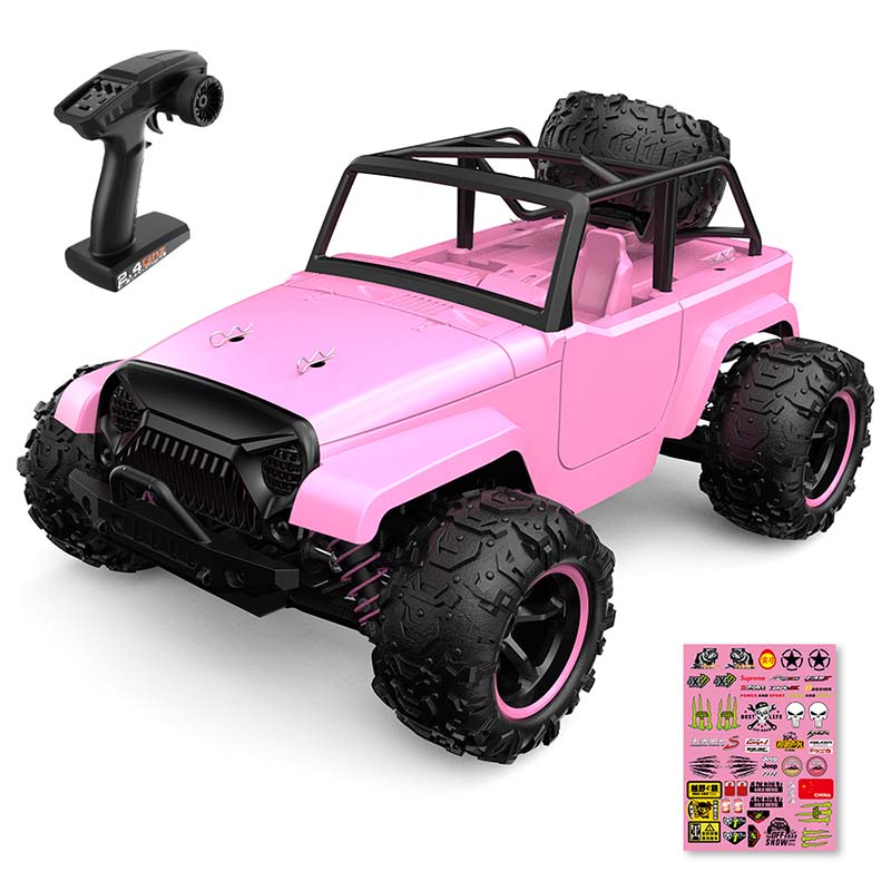 RC Car Pink 1:18 Full-Scale High-Speed Off-Road Climbing 4WD Car