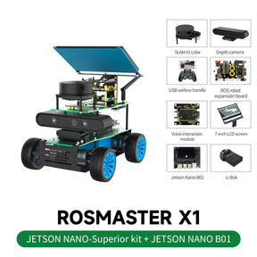 ROSMASTER X1 ROS STEM Education Python Programming Robot for Jetson NANO 4GB/TX2 NX/RaspberryPi 4B