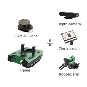 Yahboom ROS Transbot STEM Education Python Programming Robot with Lidar Depth camera MoveIt 3D mapping for Raspberry Pi
