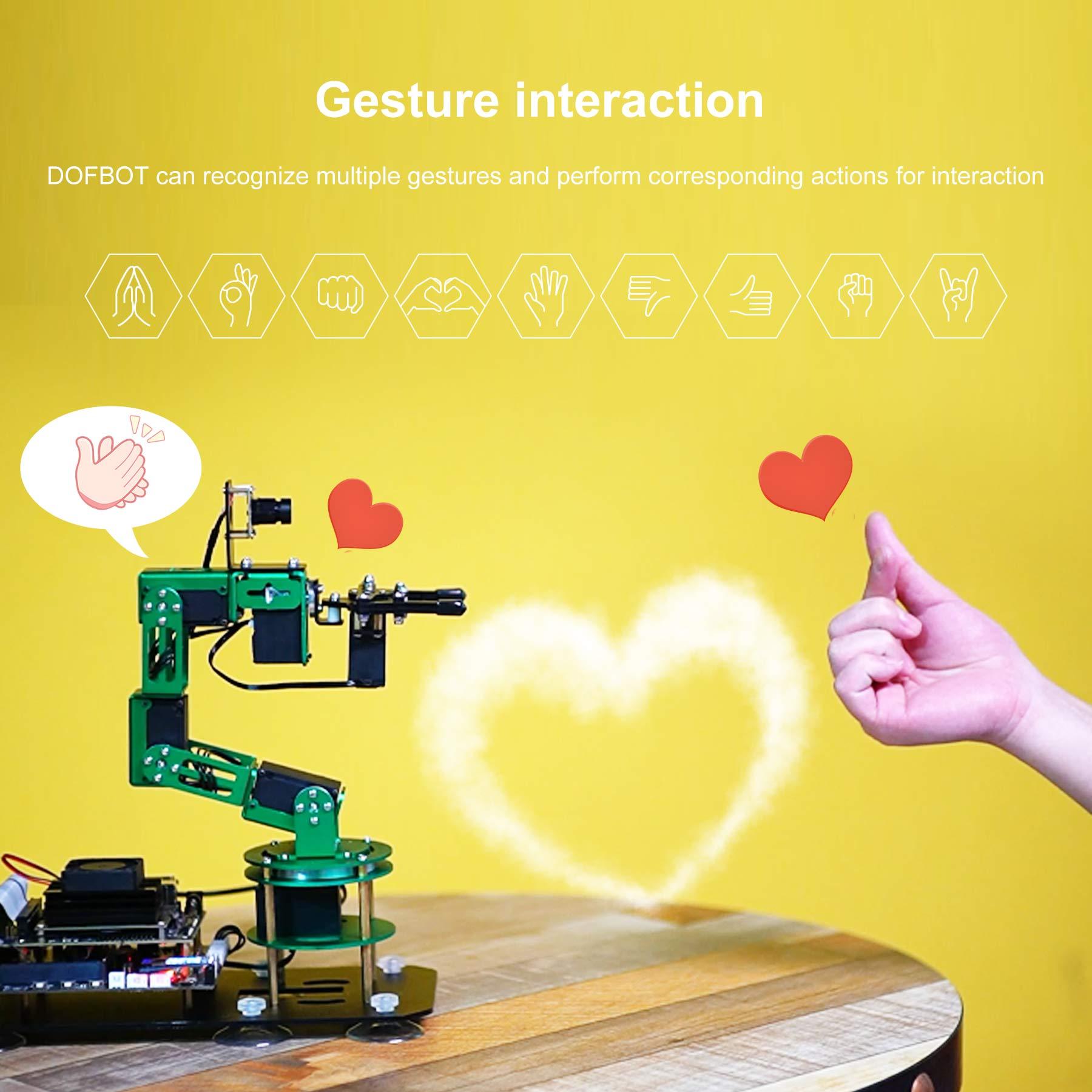 Yahboom DOFBOT AI Vision Robotic Arm ROS STEM Education Python Programming Robot for Jetson NANO 4GB(B01/SUB)
