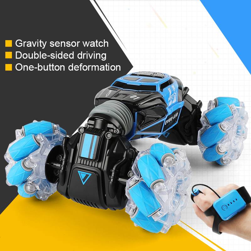 4WD RC Stunt Car Watch Control Gesture Induction Deformable RC Drift Car Toy 