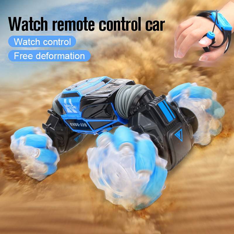 4WD RC Stunt Car Watch Control Gesture Induction Deformable RC Drift Car Toy 