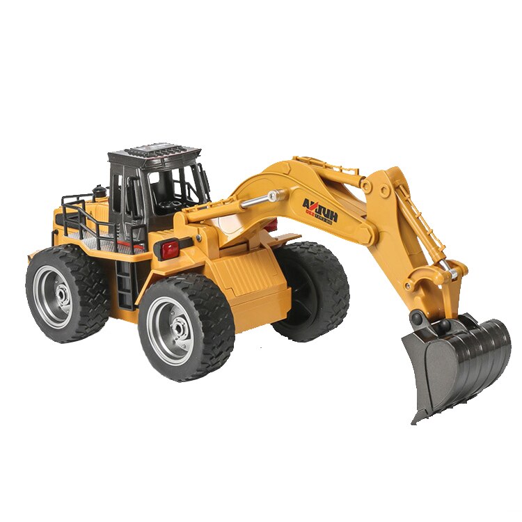  Huina 1530 RC Alloy Excavator 6CH 1:18 Wheel Excavator Toy