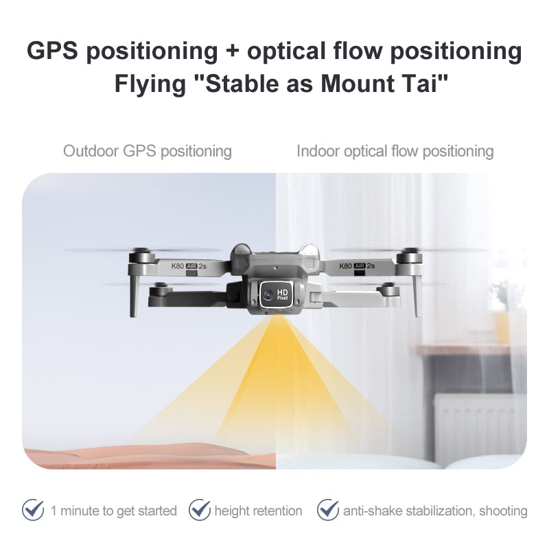 K80Air 2S RC Drone Brushless Foldable Quadcopter