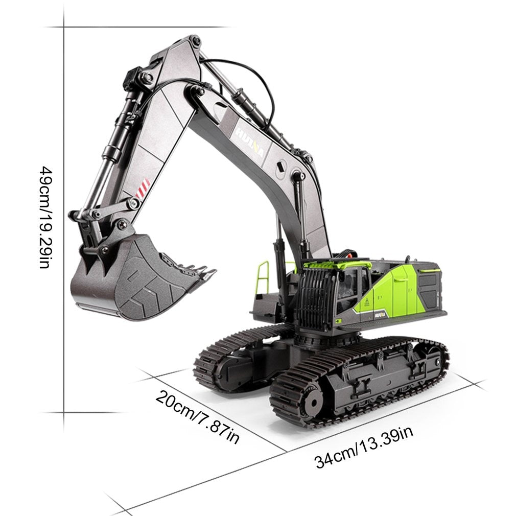 Huina 1593 Alloy Excavator 22CH RC Engineering Car Toy | bometoys